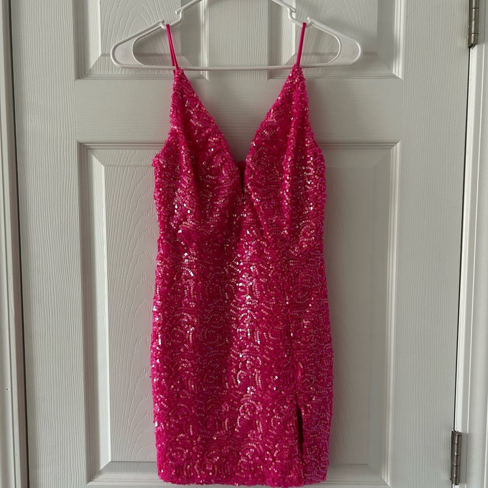 Lucy In The Sky Pink Sequin Dress